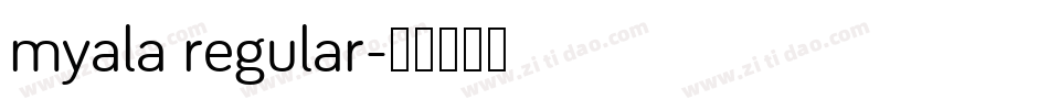 myala regular字体转换
